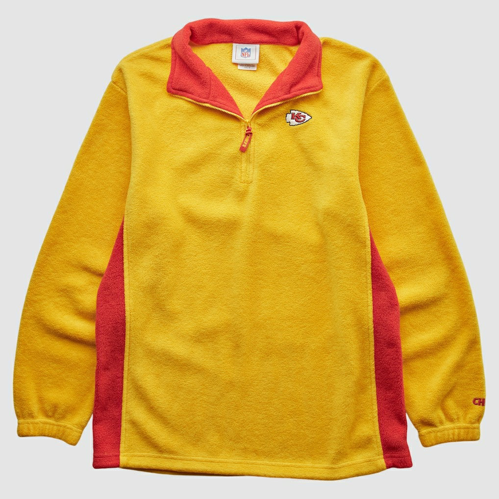 Fanatics Kansas City Chiefs NFL 2000s 1/4 Zip Sweatshirt Yellow Vintage