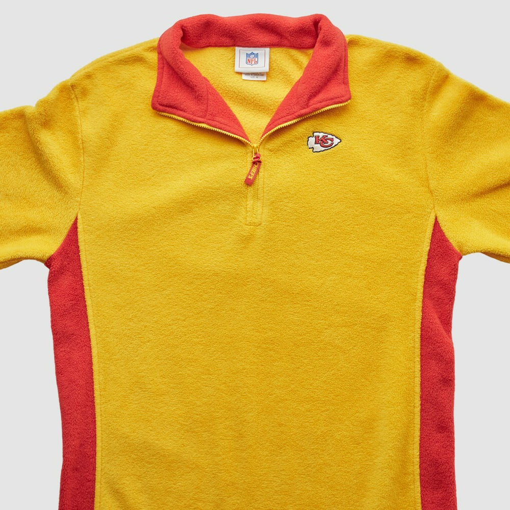 Fanatics Kansas City Chiefs NFL 2000s 1/4 Zip Sweatshirt Yellow Vintage
