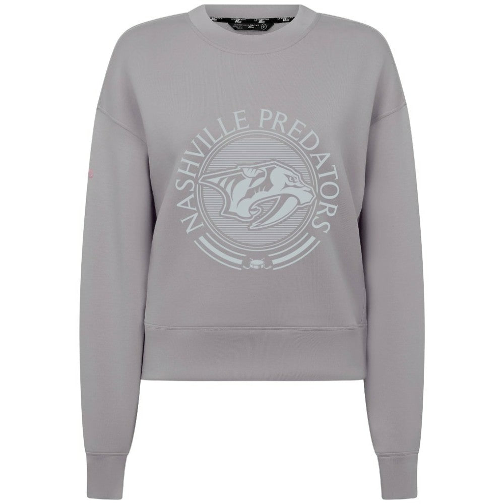 Nashville Predators Levelwear Women's Slate & Snow Sponge Tri-Blend Sweatshirt - Gray - NHL 203561076