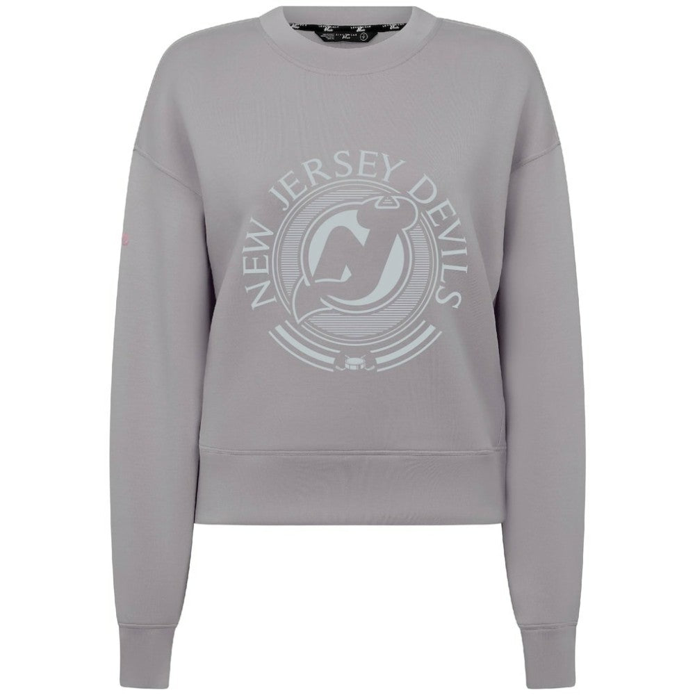 New Jersey Devils Levelwear Women's Slate & Snow Sponge Tri-Blend Sweatshirt - Gray - NHL 203561078