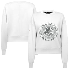 New York Islanders Levelwear Women's Slate & Snow Sponge Tri-Blend Sweatshirt - White - NHL 203561079
