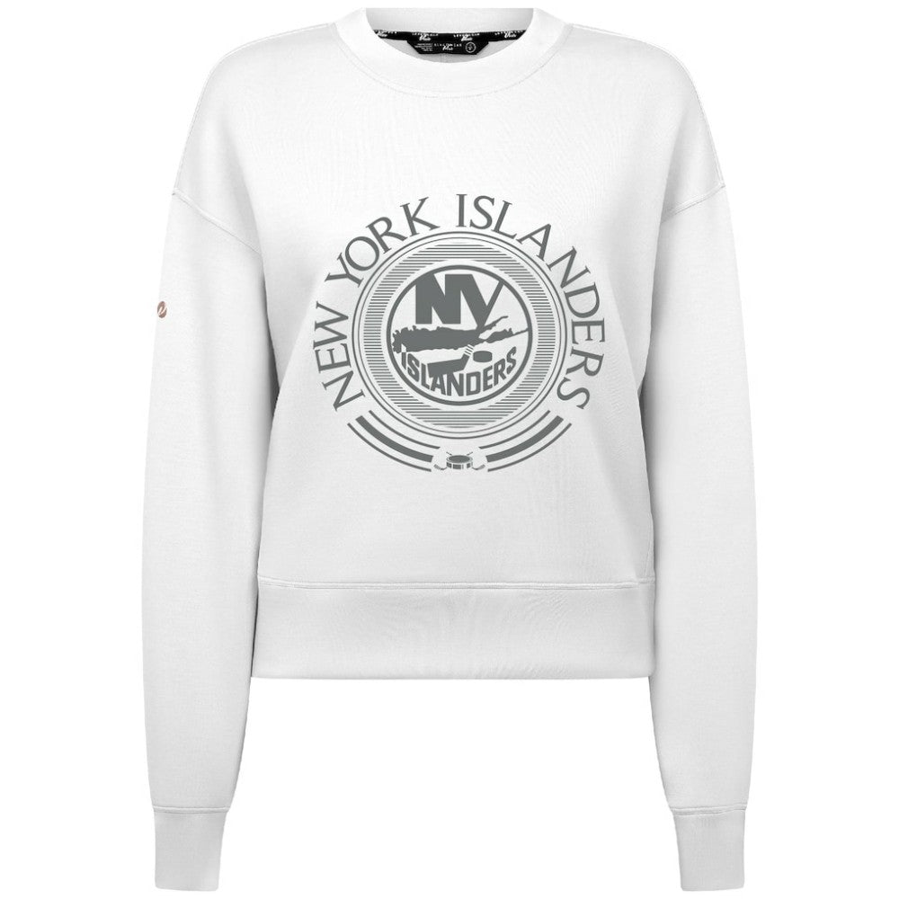 New York Islanders Levelwear Women's Slate & Snow Sponge Tri-Blend Sweatshirt - White - NHL 203561079