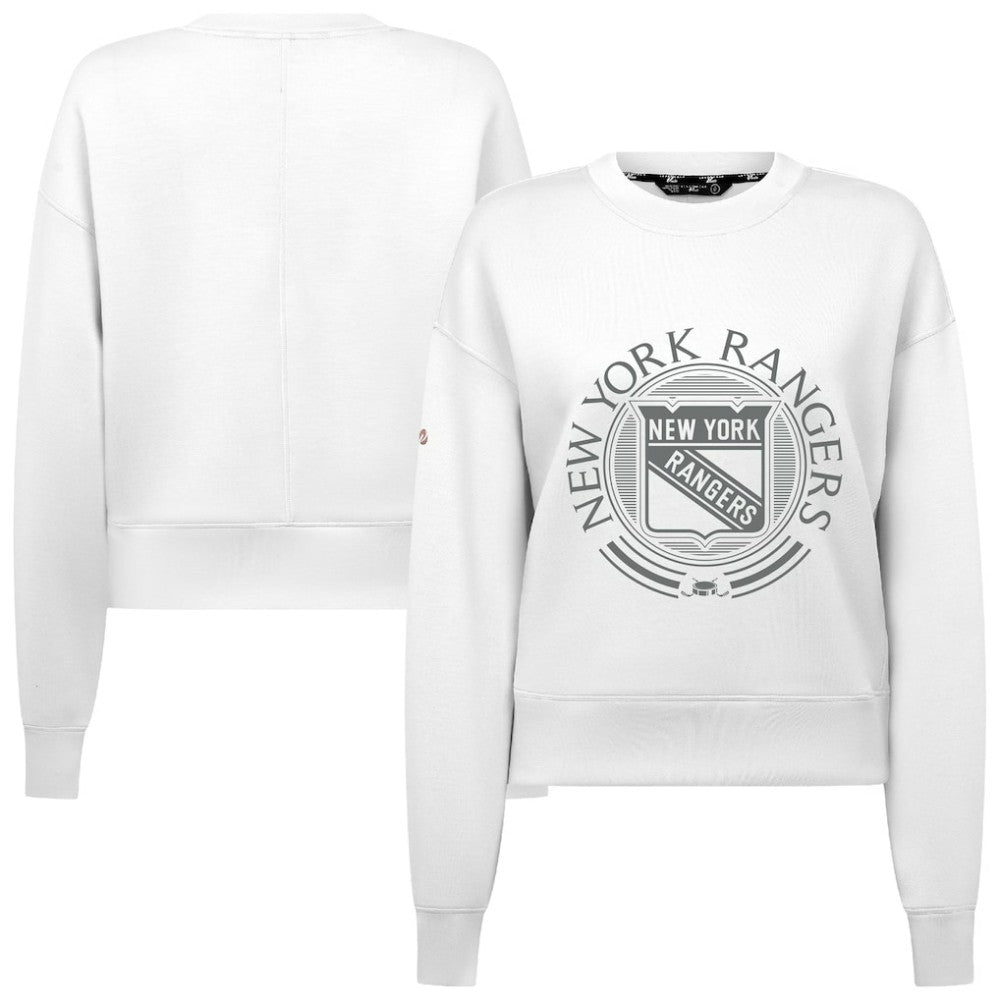 New York Rangers Levelwear Women's Slate & Snow Sponge Tri-Blend Sweatshirt - White - NHL 203561081