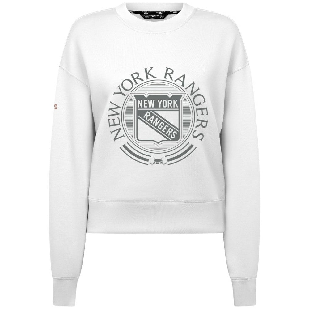 New York Rangers Levelwear Women's Slate & Snow Sponge Tri-Blend Sweatshirt - White - NHL 203561081