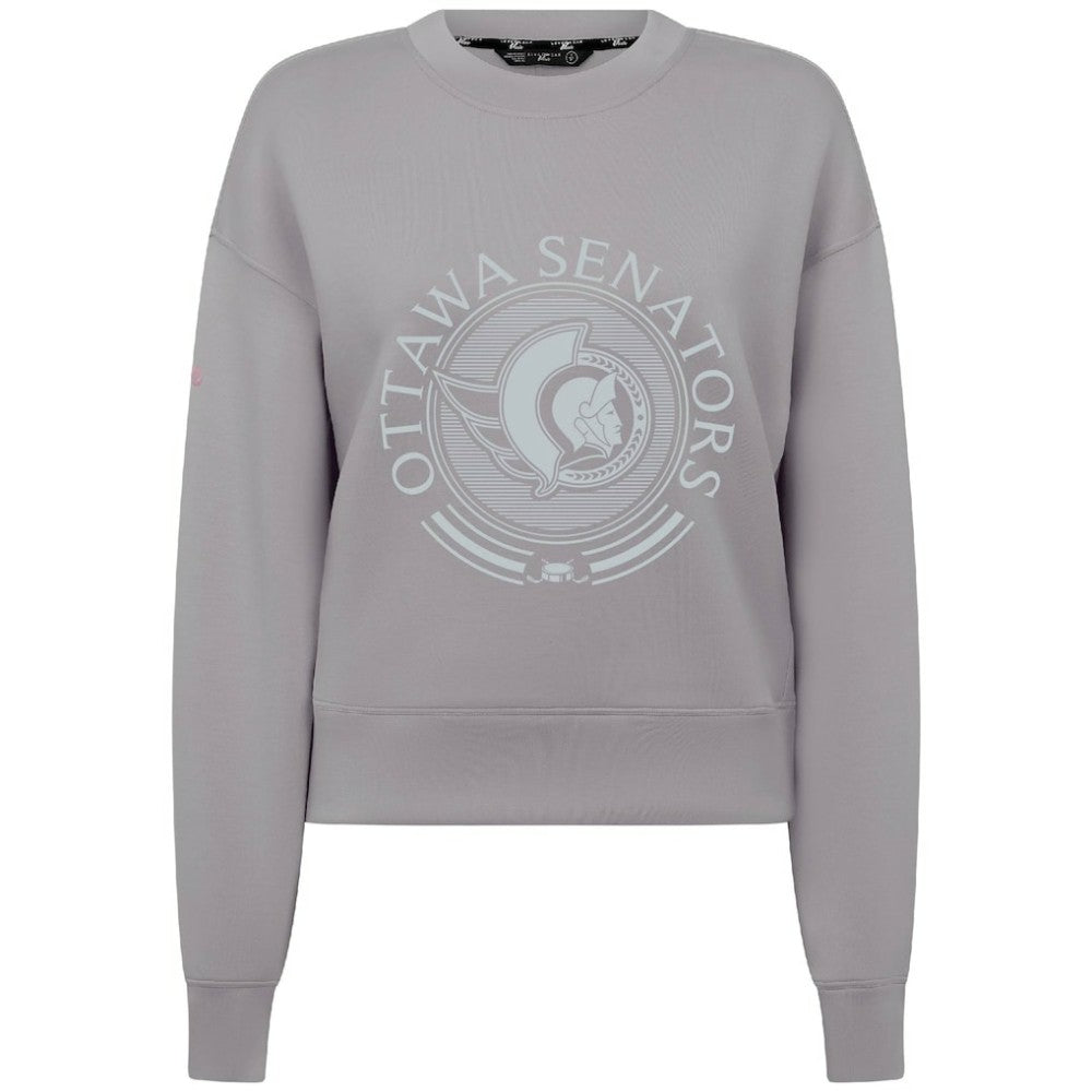 Ottawa Senators Levelwear Women's Slate & Snow Sponge Tri-Blend Sweatshirt - Gray - NHL 203561084