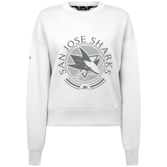 San Jose Sharks Levelwear Women's Slate & Snow Sponge Tri-Blend Sweatshirt - White - NHL 203561089