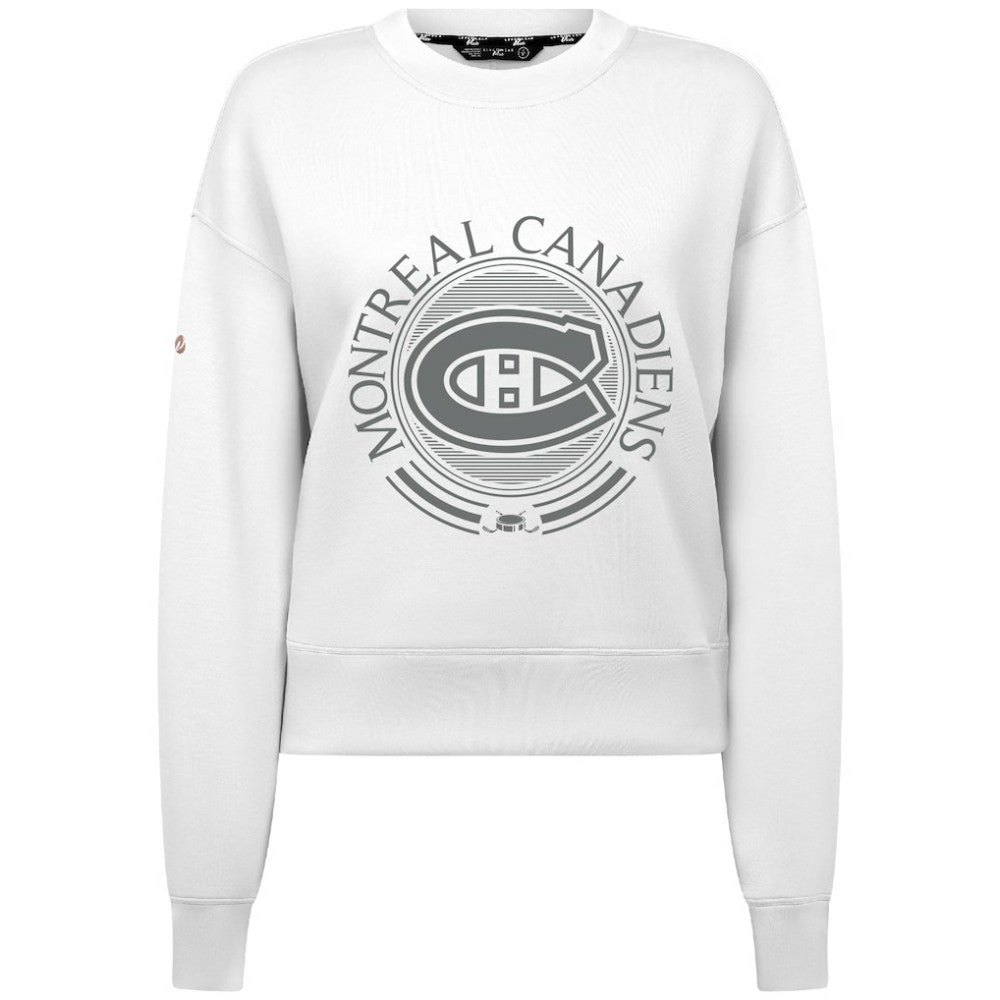 Montreal Canadiens Levelwear Women's Slate & Snow Sponge Tri-Blend Sweatshirt - White - NHL 203561090