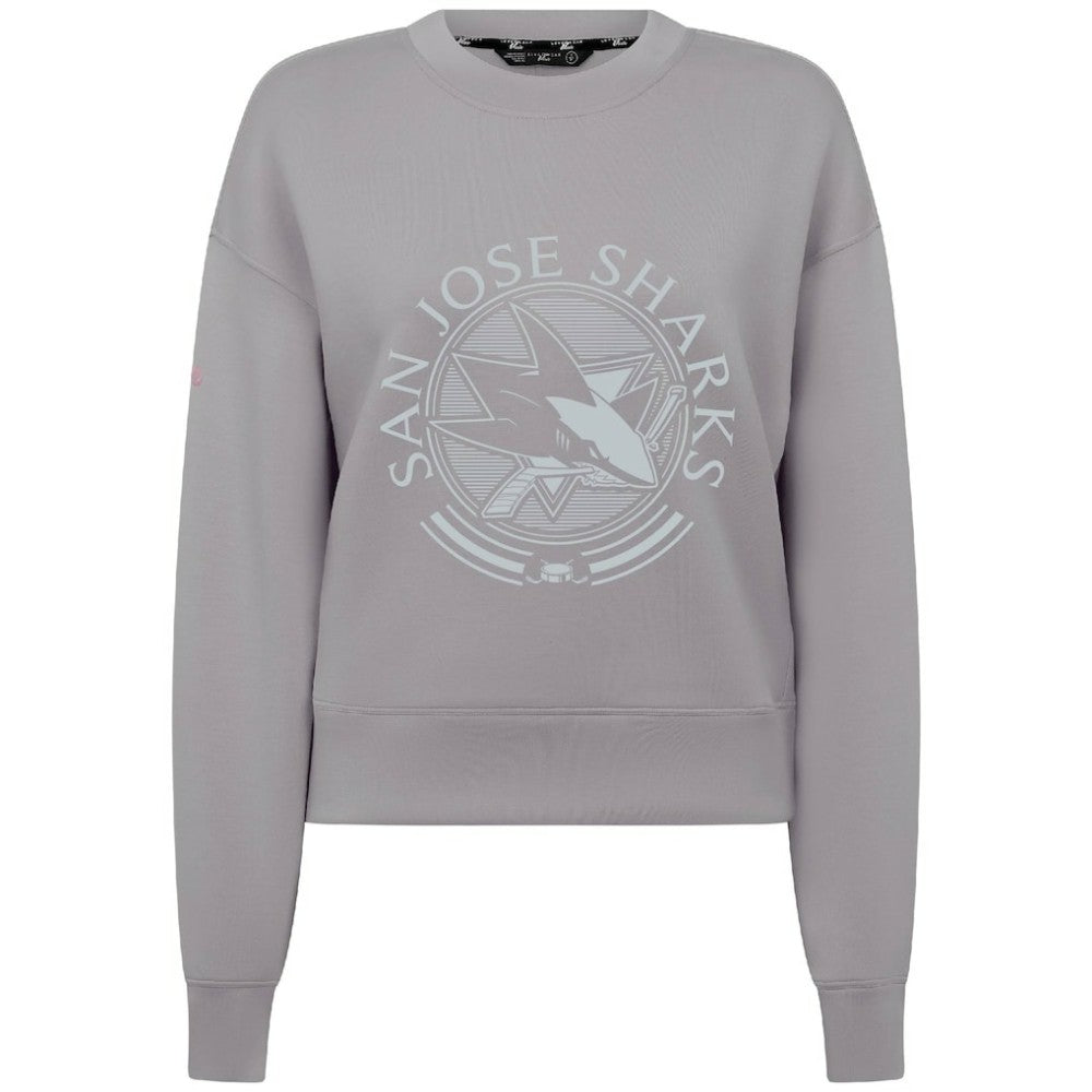 San Jose Sharks Levelwear Women's Slate & Snow Sponge Tri-Blend Sweatshirt - Gray - NHL 203561091