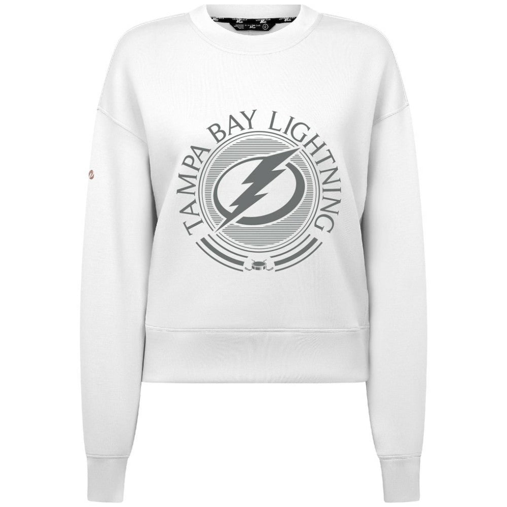 Tampa Bay Lightning Levelwear Women's Slate & Snow Sponge Tri-Blend Sweatshirt - White - NHL 203561094
