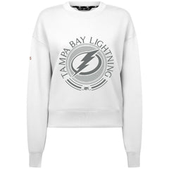 Tampa Bay Lightning Levelwear Women's Slate & Snow Sponge Tri-Blend Sweatshirt - White - NHL 203561094