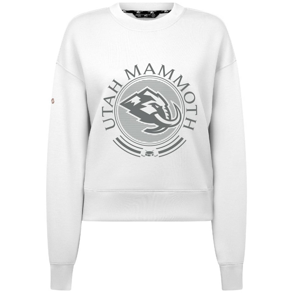 Utah Mammoth Levelwear Women's Slate & Snow Sponge Tri-Blend Sweatshirt - White - NHL 203561098