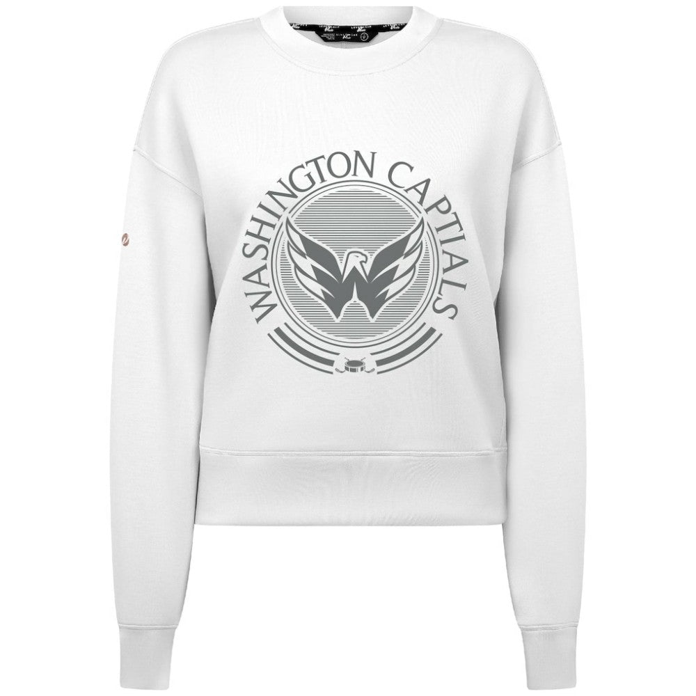 Washington Capitals Levelwear Women's Slate & Snow Sponge Tri-Blend Sweatshirt - White - NHL 203561104