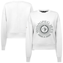 Winnipeg Jets Levelwear Women's Slate & Snow Sponge Tri-Blend Sweatshirt - White - NHL 203561106