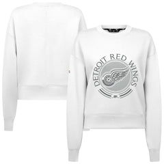 Detroit Red Wings Levelwear Women's Slate & Snow Sponge Tri-Blend Sweatshirt - White - NHL 203561114