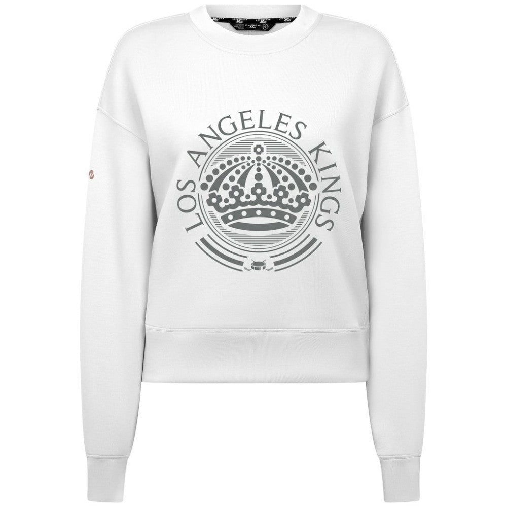 Los Angeles Kings Levelwear Women's Slate & Snow Sponge Tri-Blend Sweatshirt - White - NHL 203561116