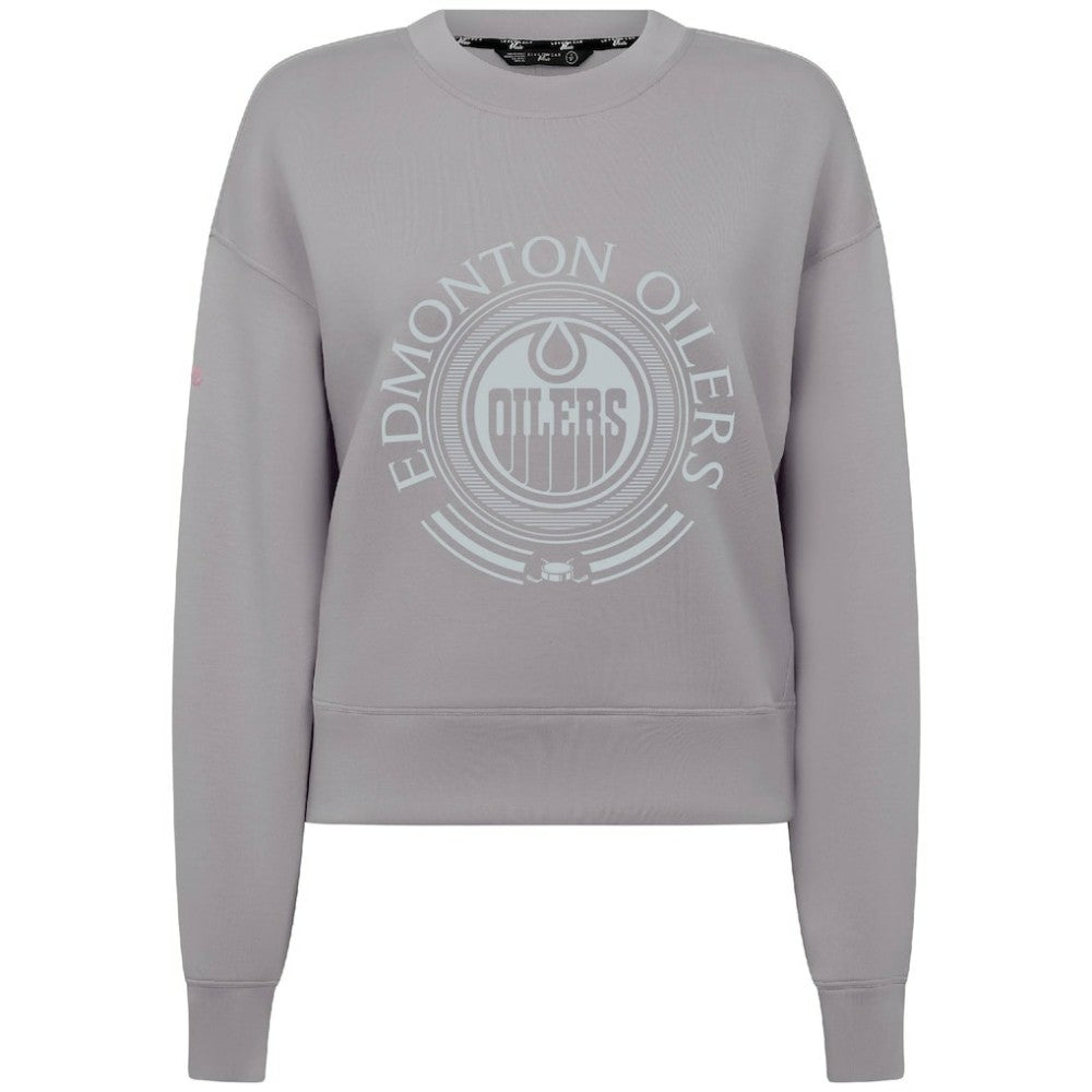 Edmonton Oilers Levelwear Women's Slate & Snow Sponge Tri-Blend Sweatshirt - Gray - NHL 203561117