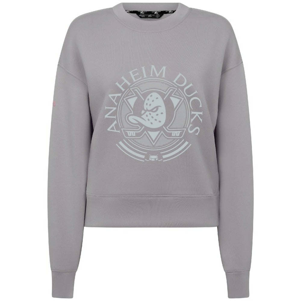 Anaheim Ducks Levelwear Women's Slate & Snow Sponge Tri-Blend Sweatshirt - Gray - NHL 203561120