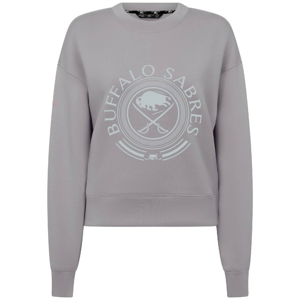 Buffalo Sabres Levelwear Women's Slate & Snow Sponge Tri-Blend Sweatshirt - Gray - NHL 203561121