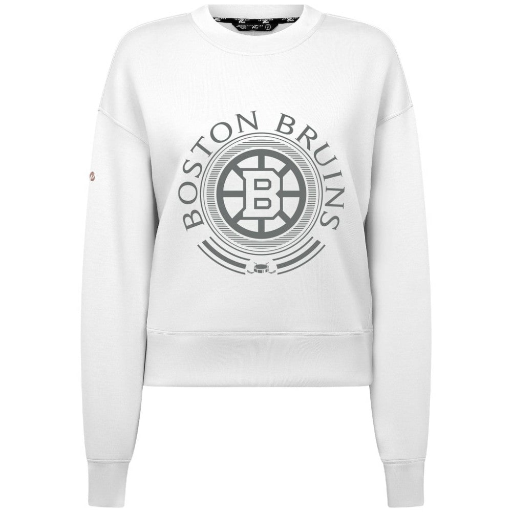 Boston Bruins Levelwear Women's Slate & Snow Sponge Tri-Blend Sweatshirt - White - NHL 203561122