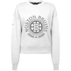 Boston Bruins Levelwear Women's Slate & Snow Sponge Tri-Blend Sweatshirt - White - NHL 203561122