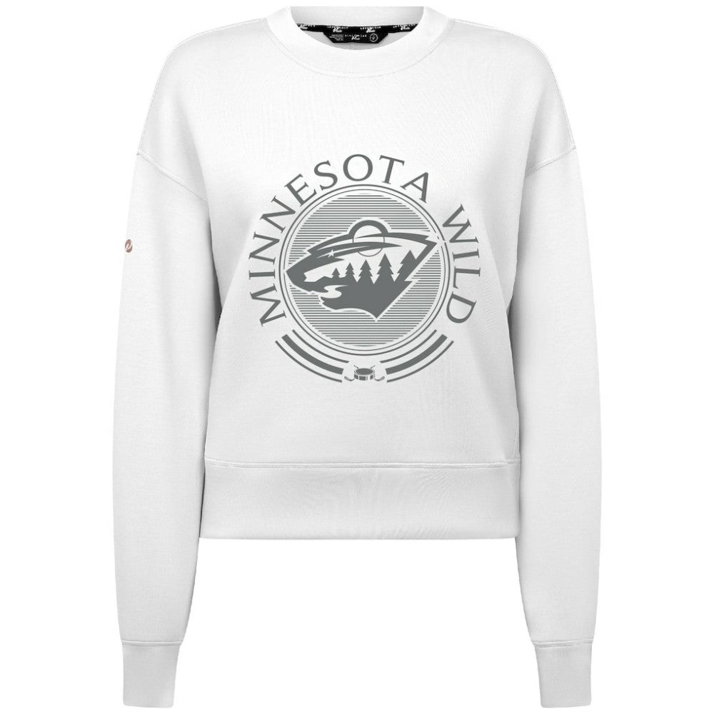 Minnesota Wild Levelwear Women's Slate & Snow Sponge Tri-Blend Sweatshirt - White - NHL 203561127