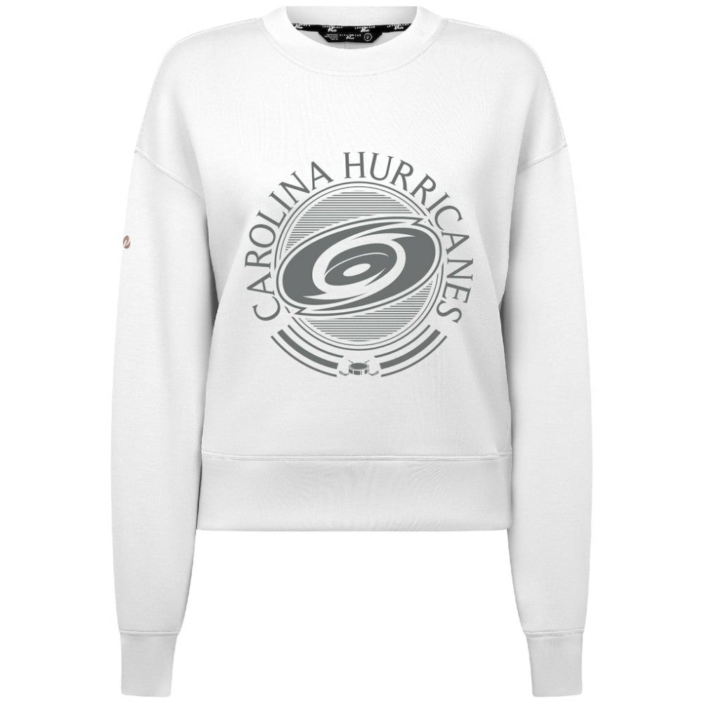 Carolina Hurricanes Levelwear Women's Slate & Snow Sponge Tri-Blend Sweatshirt - White - NHL 203561129