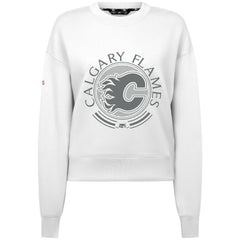 Calgary Flames Levelwear Women's Slate & Snow Sponge Tri-Blend Sweatshirt - White - NHL 203561130