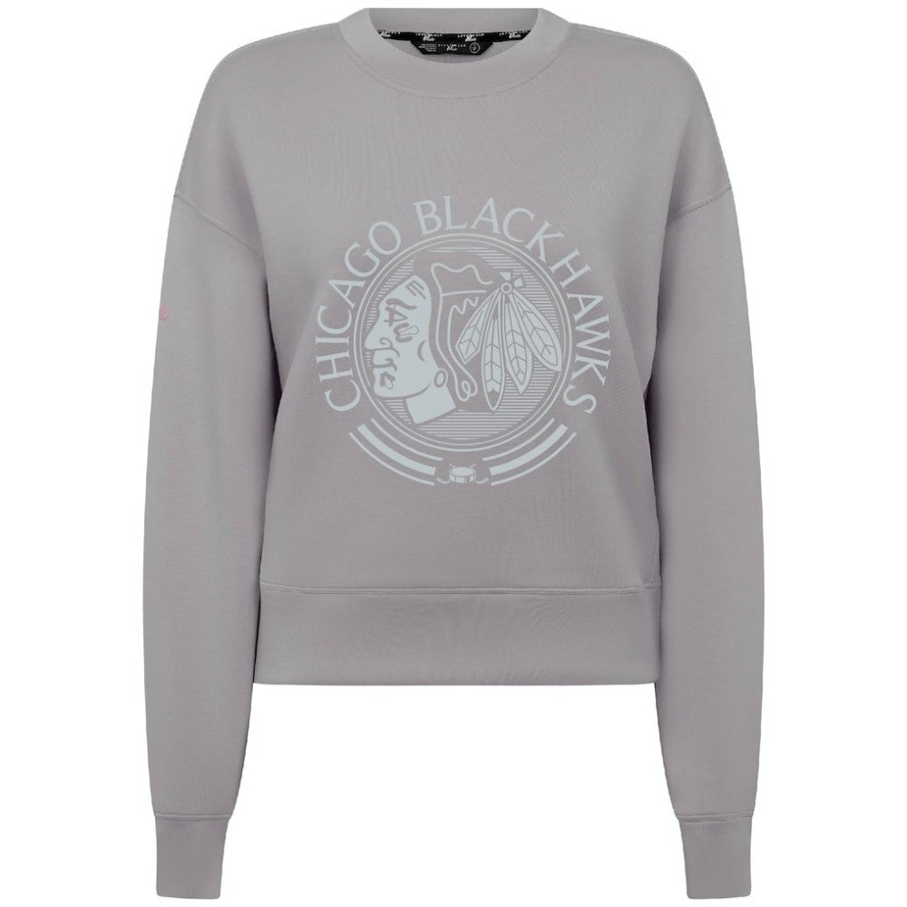 Chicago Blackhawks Levelwear Women's Slate & Snow Sponge Tri-Blend Sweatshirt - Gray - NHL 203561134