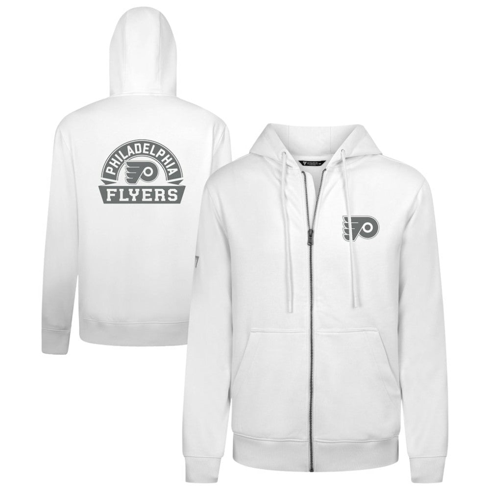 Philadelphia Flyers Levelwear Podium Chenille Logo Full-Zip Hoodie - White - NHL 203561141