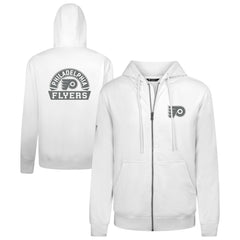 Philadelphia Flyers Levelwear Podium Chenille Logo Full-Zip Hoodie - White - NHL 203561141
