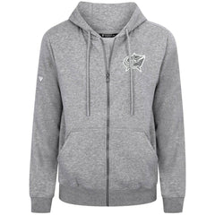Columbus Blue Jackets Levelwear Podium Chenille Logo Full-Zip Hoodie - Gray - NHL 203561142