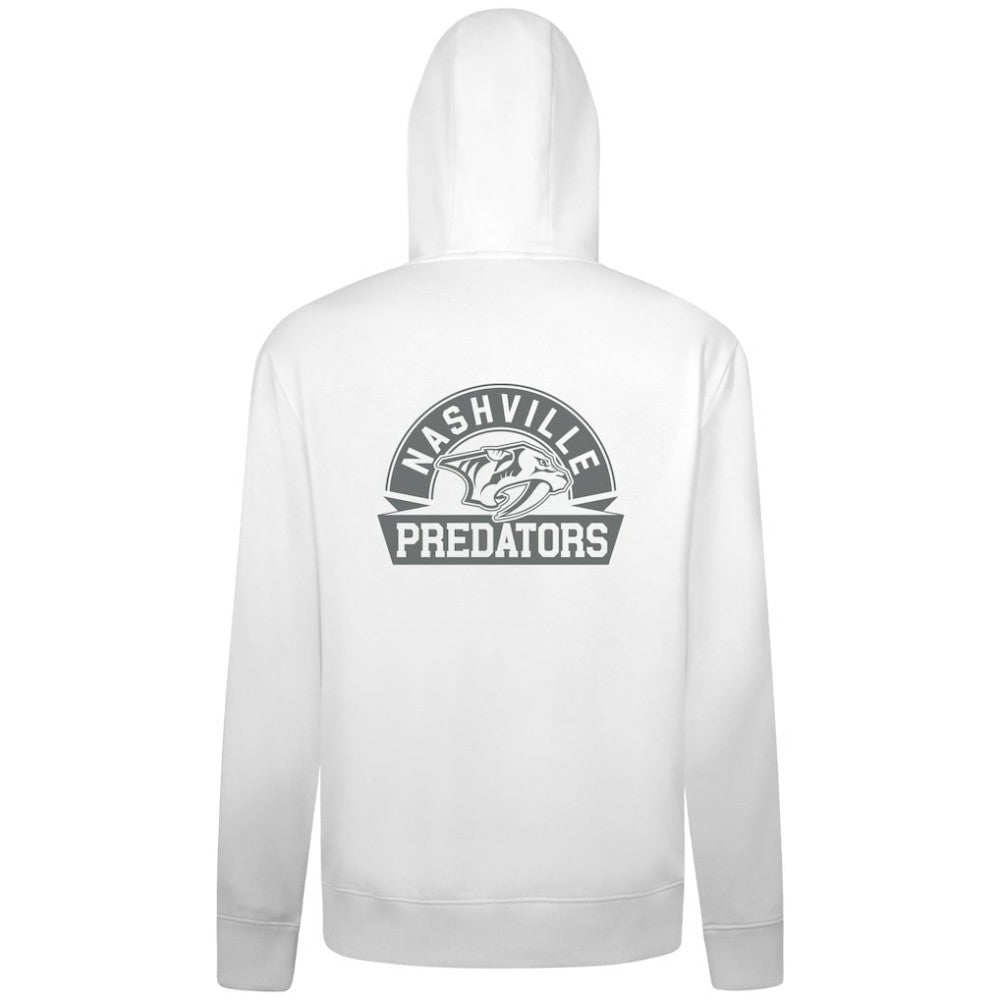 Nashville Predators Levelwear Podium Chenille Logo Full-Zip Hoodie - White - NHL 203561143