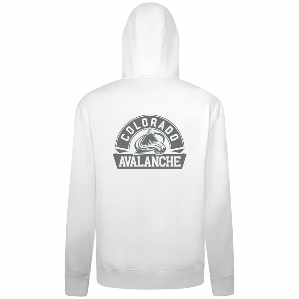 Colorado Avalanche Levelwear Podium Chenille Logo Full-Zip Hoodie - White - NHL 203561144