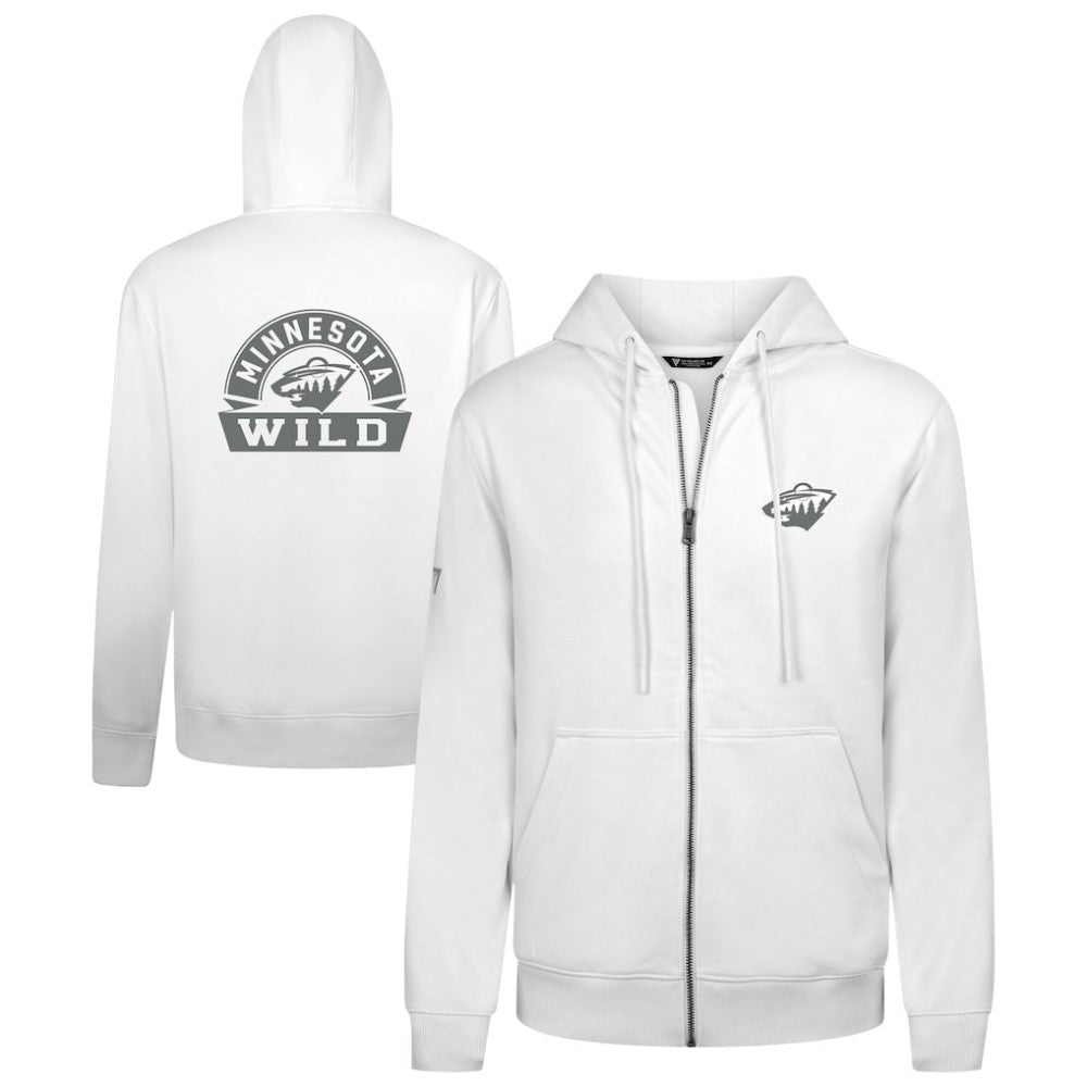 Minnesota Wild Levelwear Podium Chenille Logo Full-Zip Hoodie - White - NHL 203561146