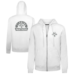 Florida Panthers Levelwear Podium Chenille Logo Full-Zip Hoodie - White - NHL 203561149