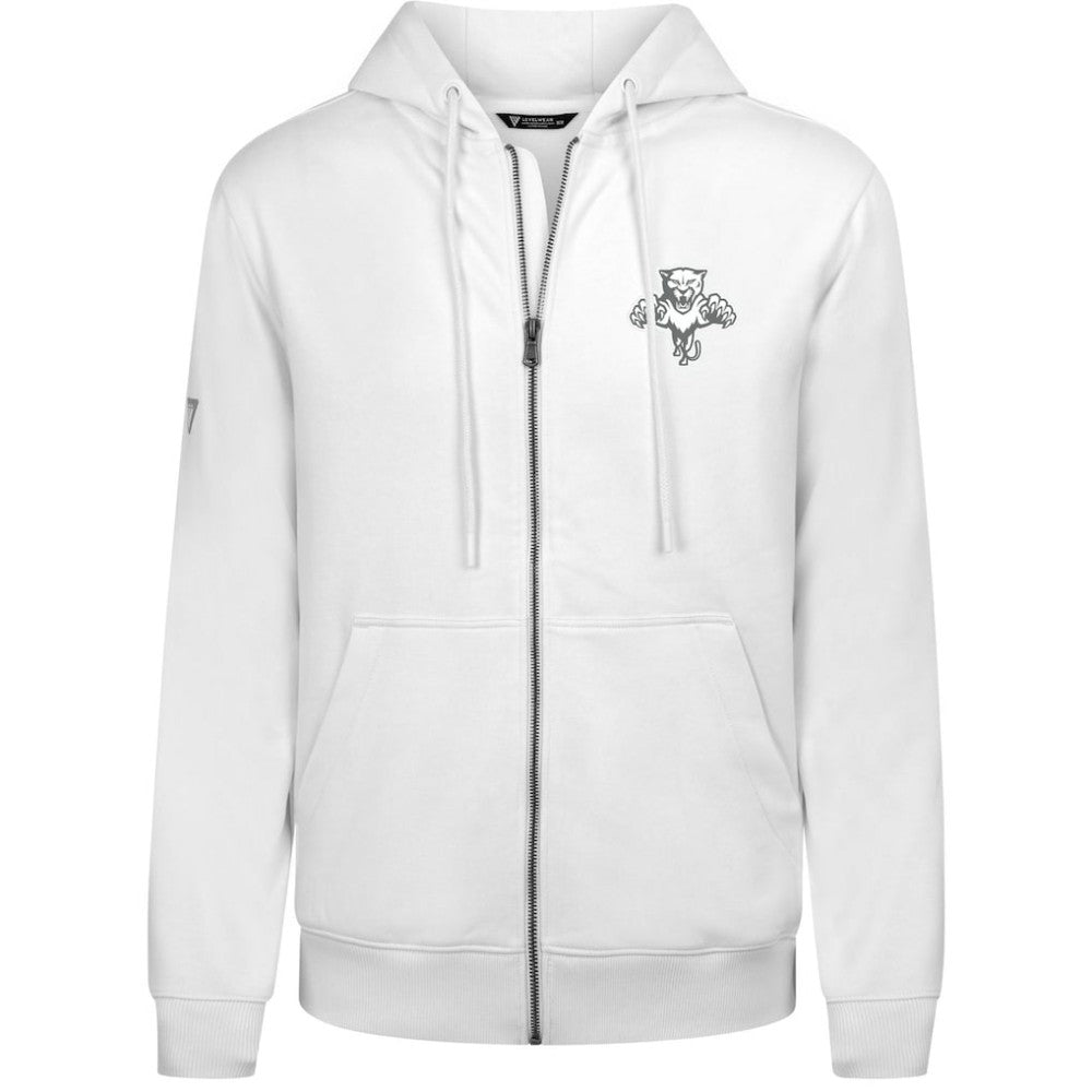 Florida Panthers Levelwear Podium Chenille Logo Full-Zip Hoodie - White - NHL 203561149