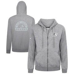 San Jose Sharks Levelwear Podium Chenille Logo Full-Zip Hoodie - Gray - NHL 203561151