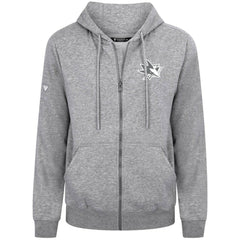 San Jose Sharks Levelwear Podium Chenille Logo Full-Zip Hoodie - Gray - NHL 203561151