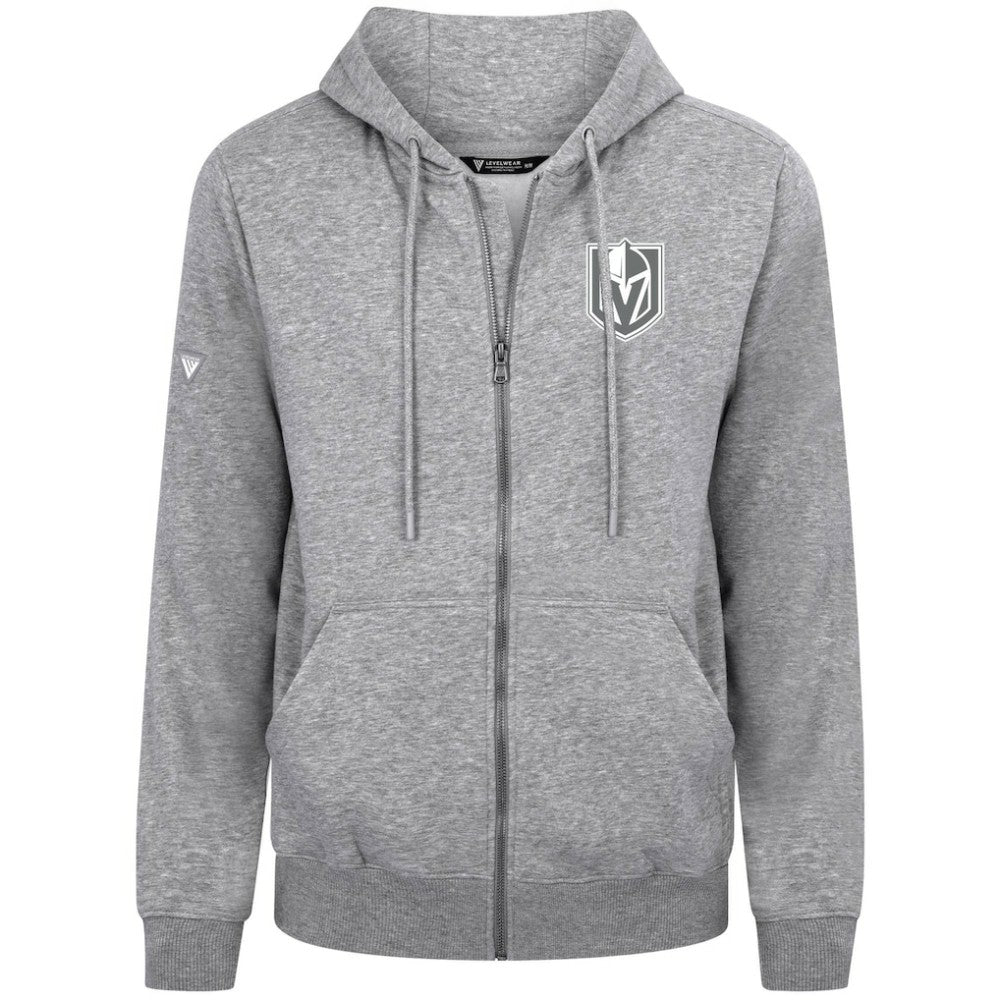 Vegas Golden Knights Levelwear Podium Chenille Logo Full-Zip Hoodie - Gray - NHL 203561153