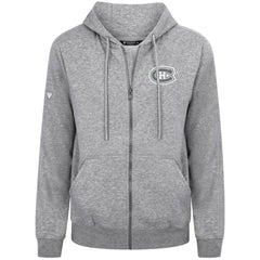 Montreal Canadiens Levelwear Podium Chenille Logo Full-Zip Hoodie - Gray - NHL 203561158