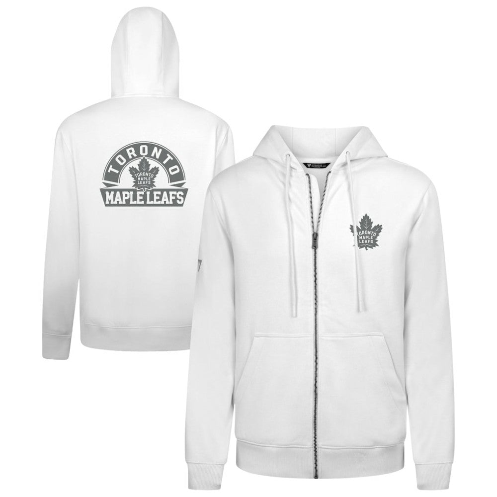 Toronto Maple Leafs Levelwear Podium Chenille Logo Full-Zip Hoodie - White - NHL 203561160