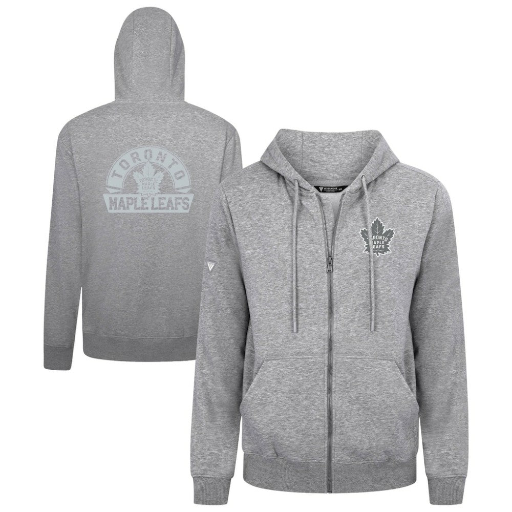 Toronto Maple Leafs Levelwear Podium Chenille Logo Full-Zip Hoodie - Gray - NHL 203561162