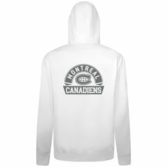 Montreal Canadiens Levelwear Podium Chenille Logo Full-Zip Hoodie - White - NHL 203561163