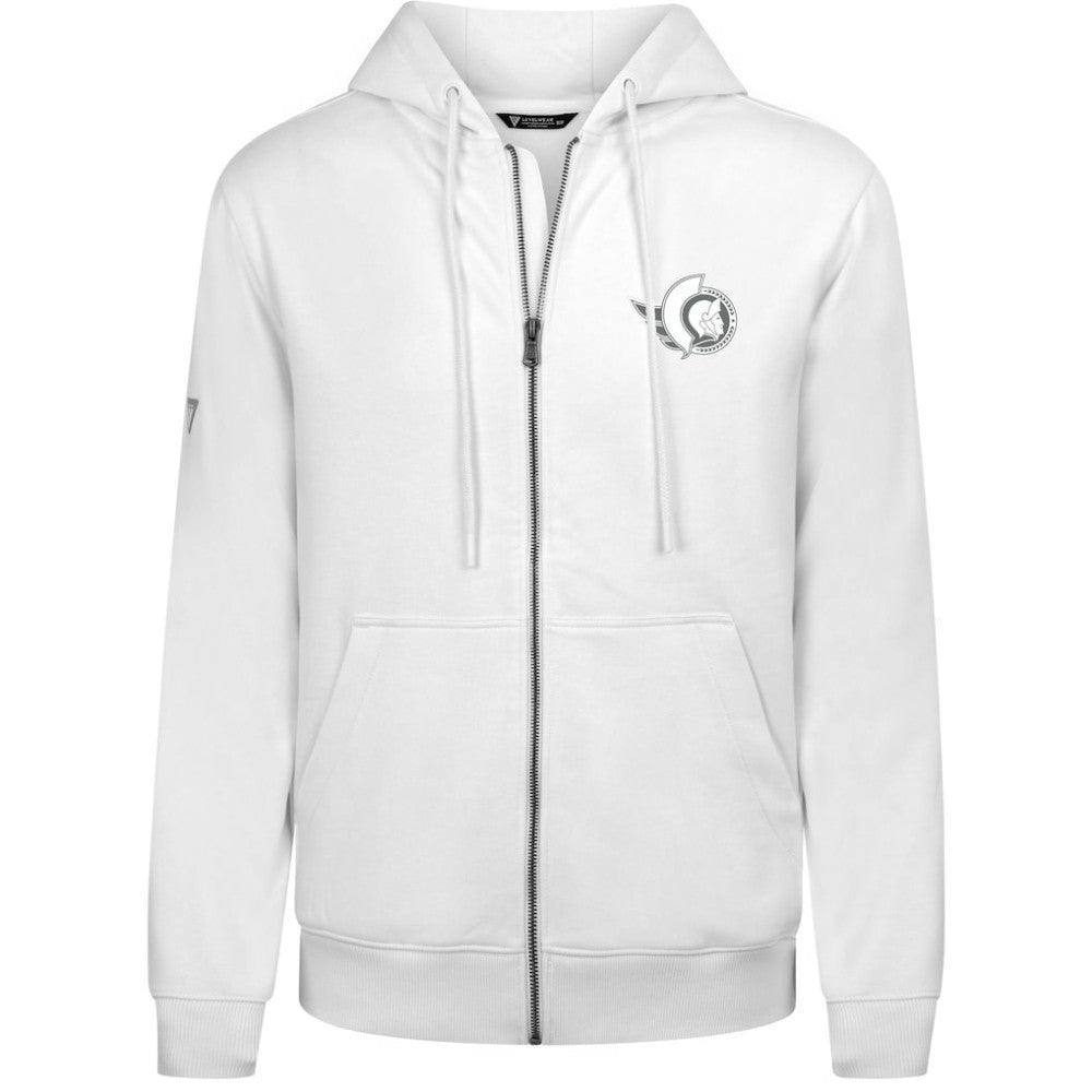Ottawa Senators Levelwear Podium Chenille Logo Full-Zip Hoodie - White - NHL 203561168