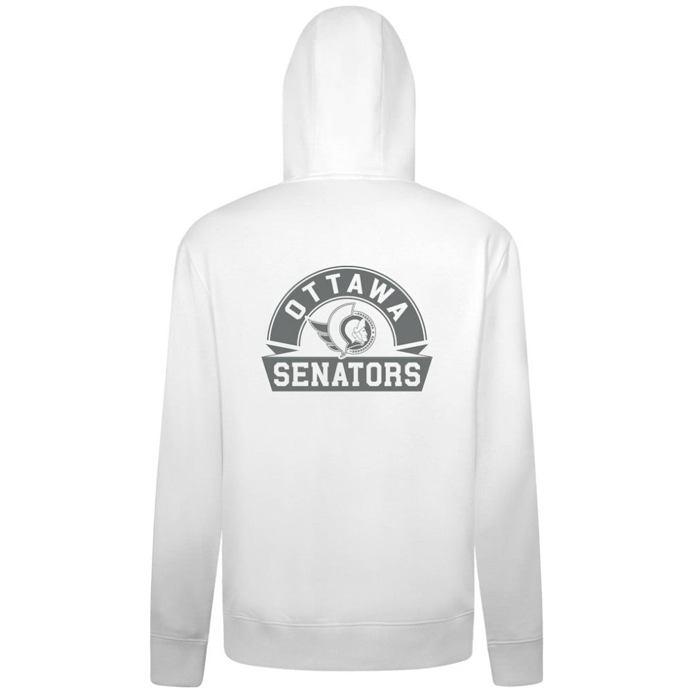 Ottawa Senators Levelwear Podium Chenille Logo Full-Zip Hoodie - White - NHL 203561168