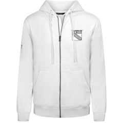 New York Rangers Levelwear Podium Chenille Logo Full-Zip Hoodie - White - NHL 203561169