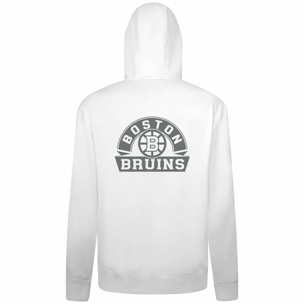 Boston Bruins Levelwear Podium Chenille Logo Full-Zip Hoodie - White - NHL 203561171