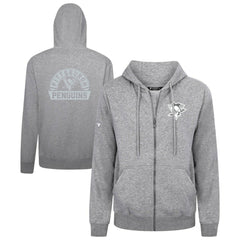 Pittsburgh Penguins Levelwear Podium Chenille Logo Full-Zip Hoodie - Gray - NHL 203561172