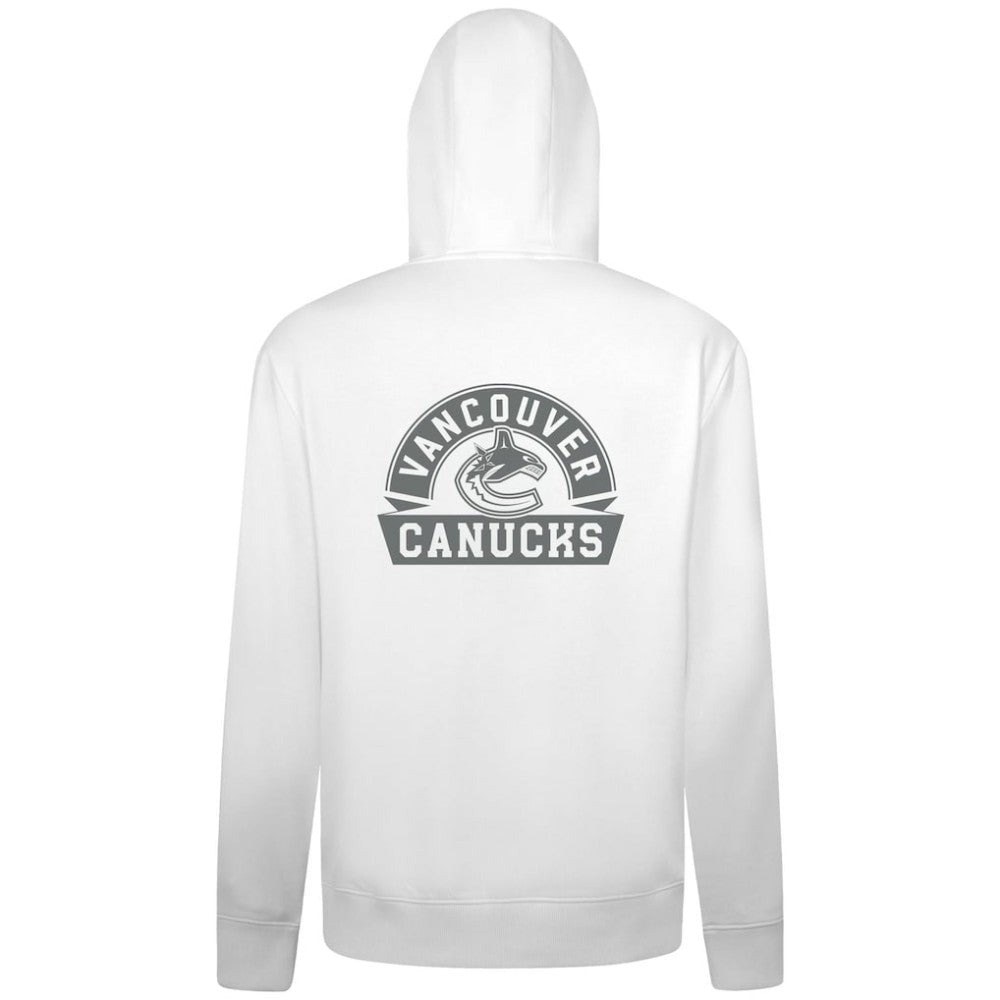 Vancouver Canucks Levelwear Podium Chenille Logo Full-Zip Hoodie - White - NHL 203561174