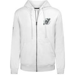 New Jersey Devils Levelwear Podium Chenille Logo Full-Zip Hoodie - White - NHL 203561175
